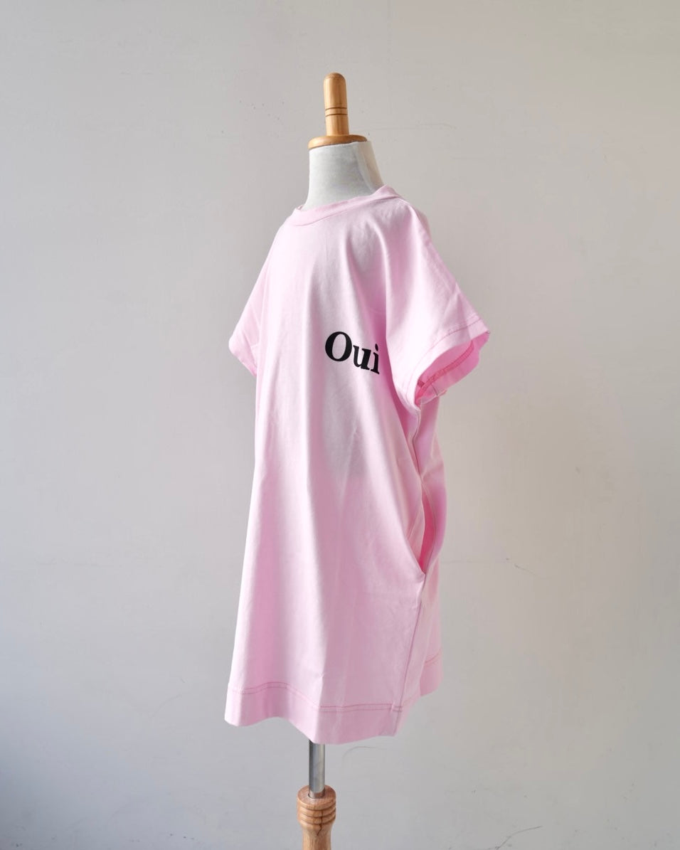 ouiバックフリルTシャツワンピース