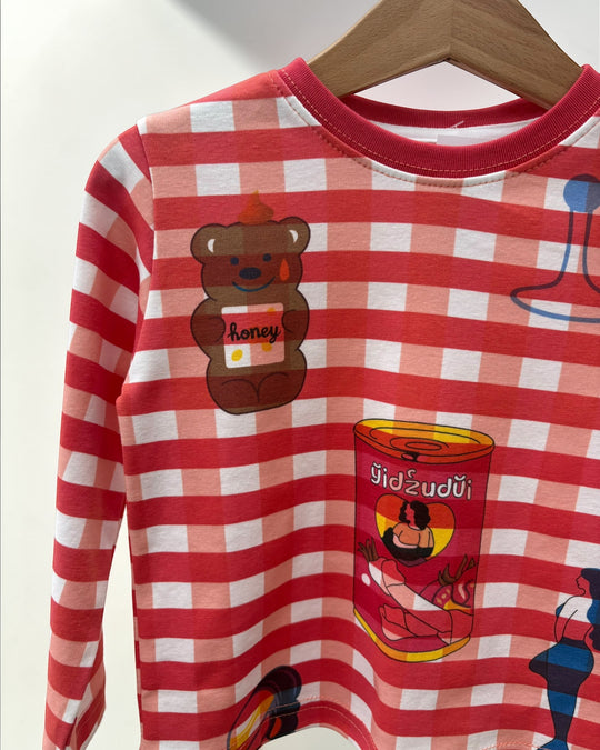 ギンガムプリントT