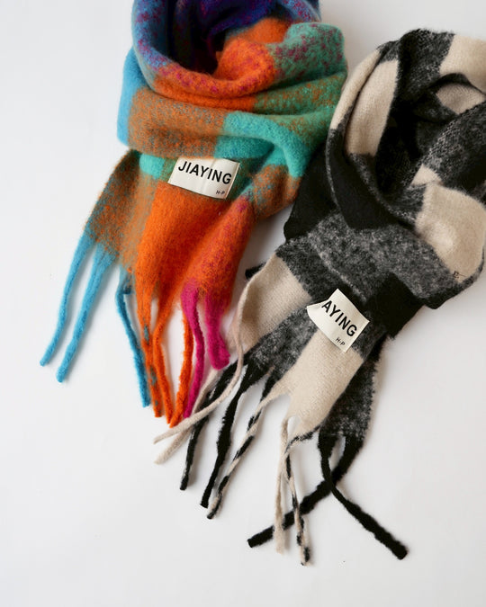 ブロックチェックマフラー