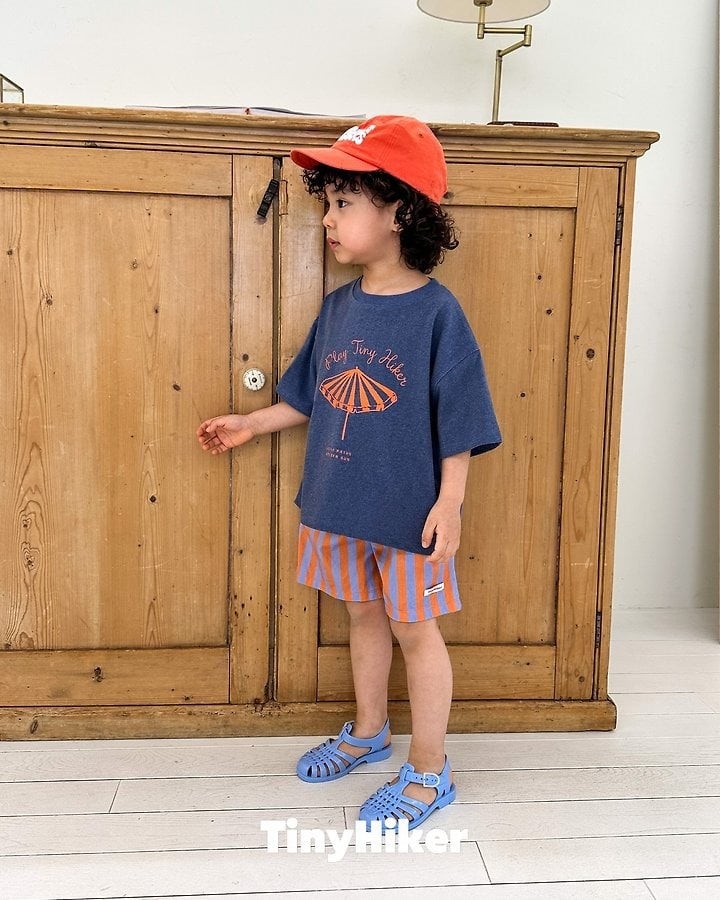 [TinyHiker]capri stripe short pants
