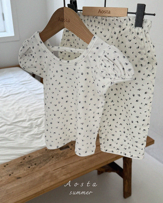 [aosta]open back puff blouse