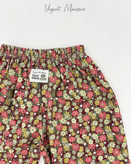 [yogurt mansion]flower pants