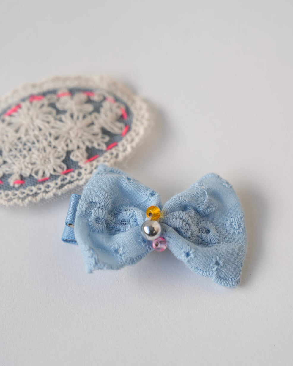 レースパレットヘアアクセ