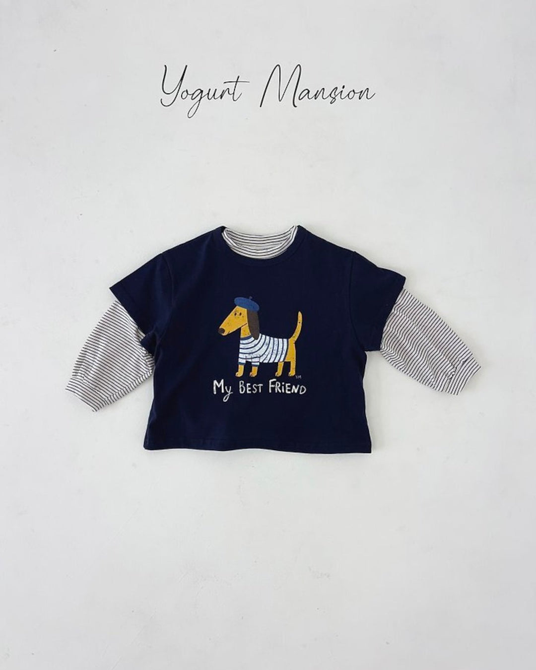 [yogurt mansion]cocoa stripe T