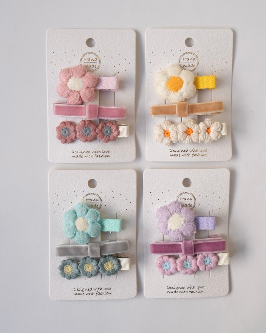 ベロアリボンクリップセット