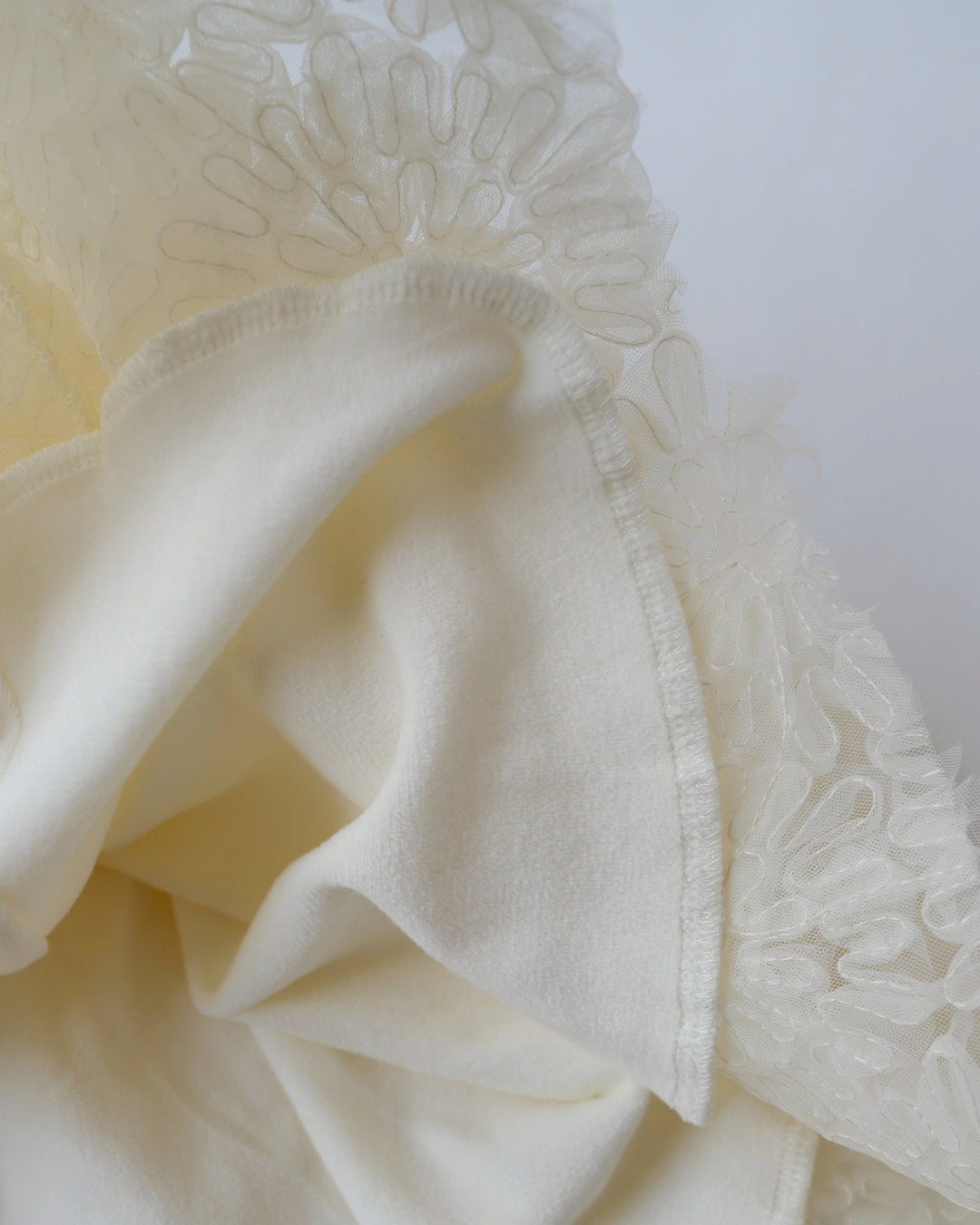 チュールフラワーレーススカート