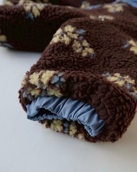 フラワーボアジップブルゾン