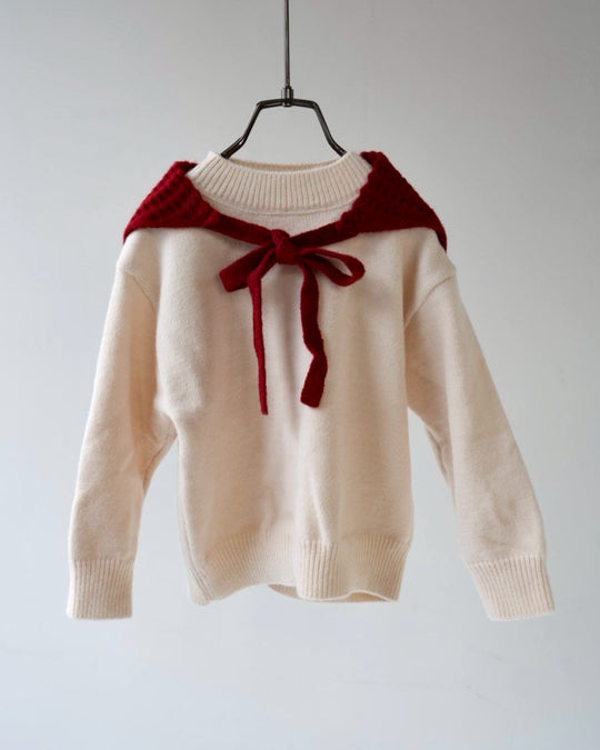 バブーシュ付きニット