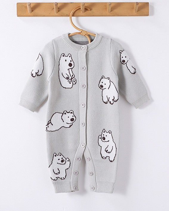 しろくまニットロンパース