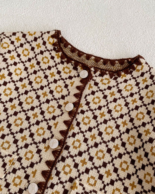 モノグラムジャガードカーディガン