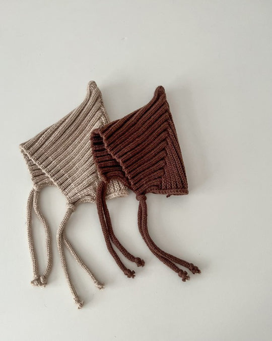 とんがりリブニットボンネ