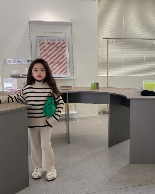 ボーダートップスニットセットアップ