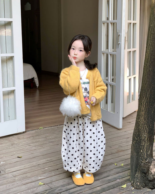 ラインステッチドットボリュームパンツ