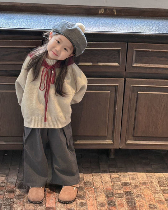 バブーシュ付きニット