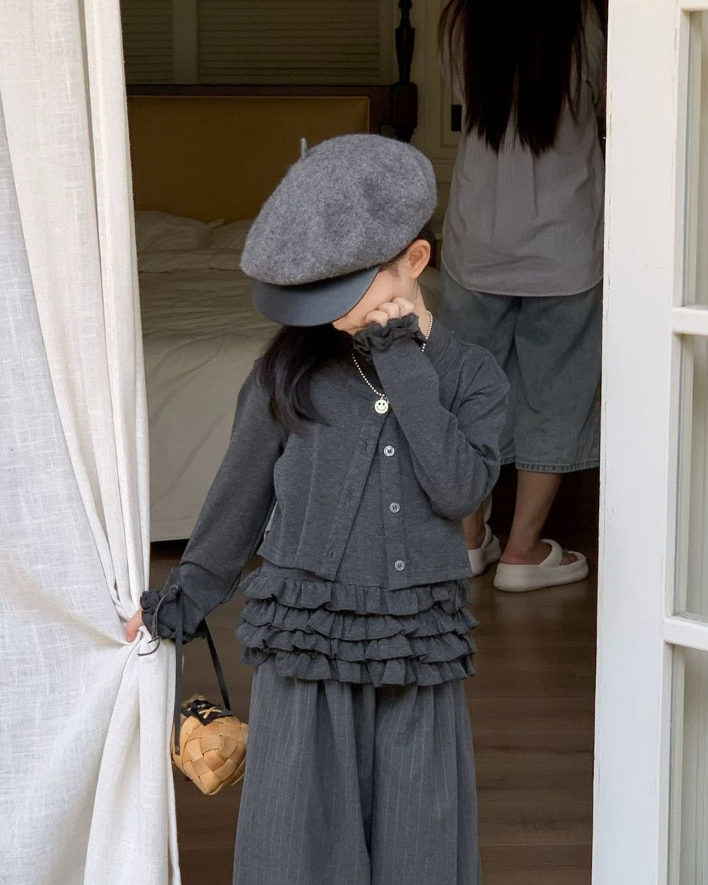 カーディガン風フリルトップス