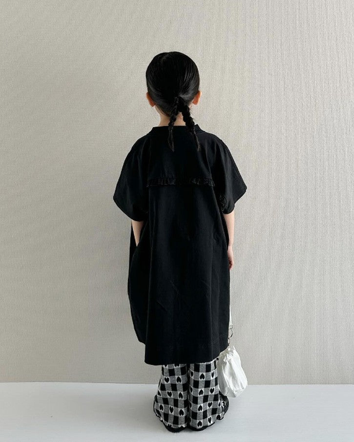 ouiバックフリルTシャツワンピース