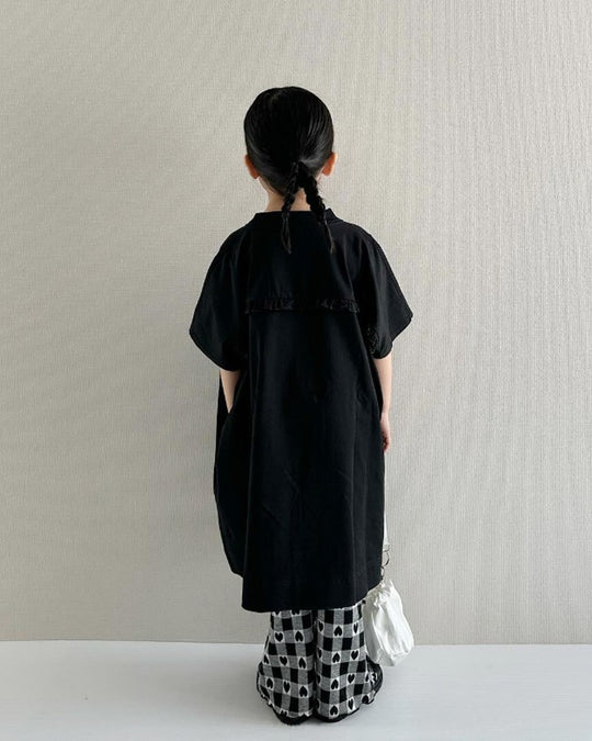 ouiバックフリルTシャツワンピース