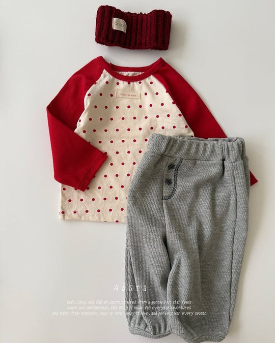 [AOSTA]Dot Raglan T