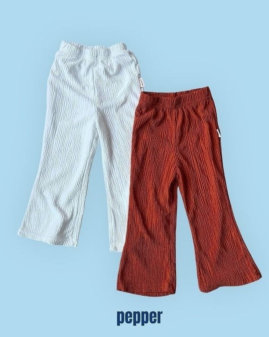 [pepper]pleated bootcut pants