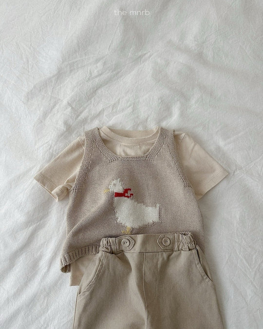 [minirobe]Duck Knit Vest