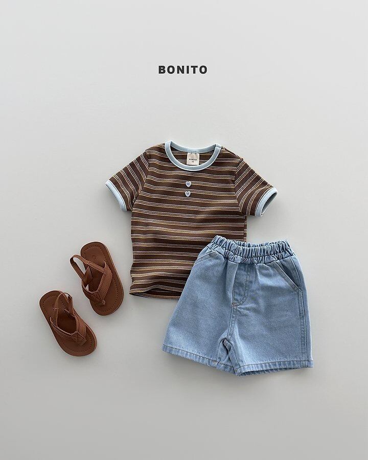 [BONITO]stripe rib T