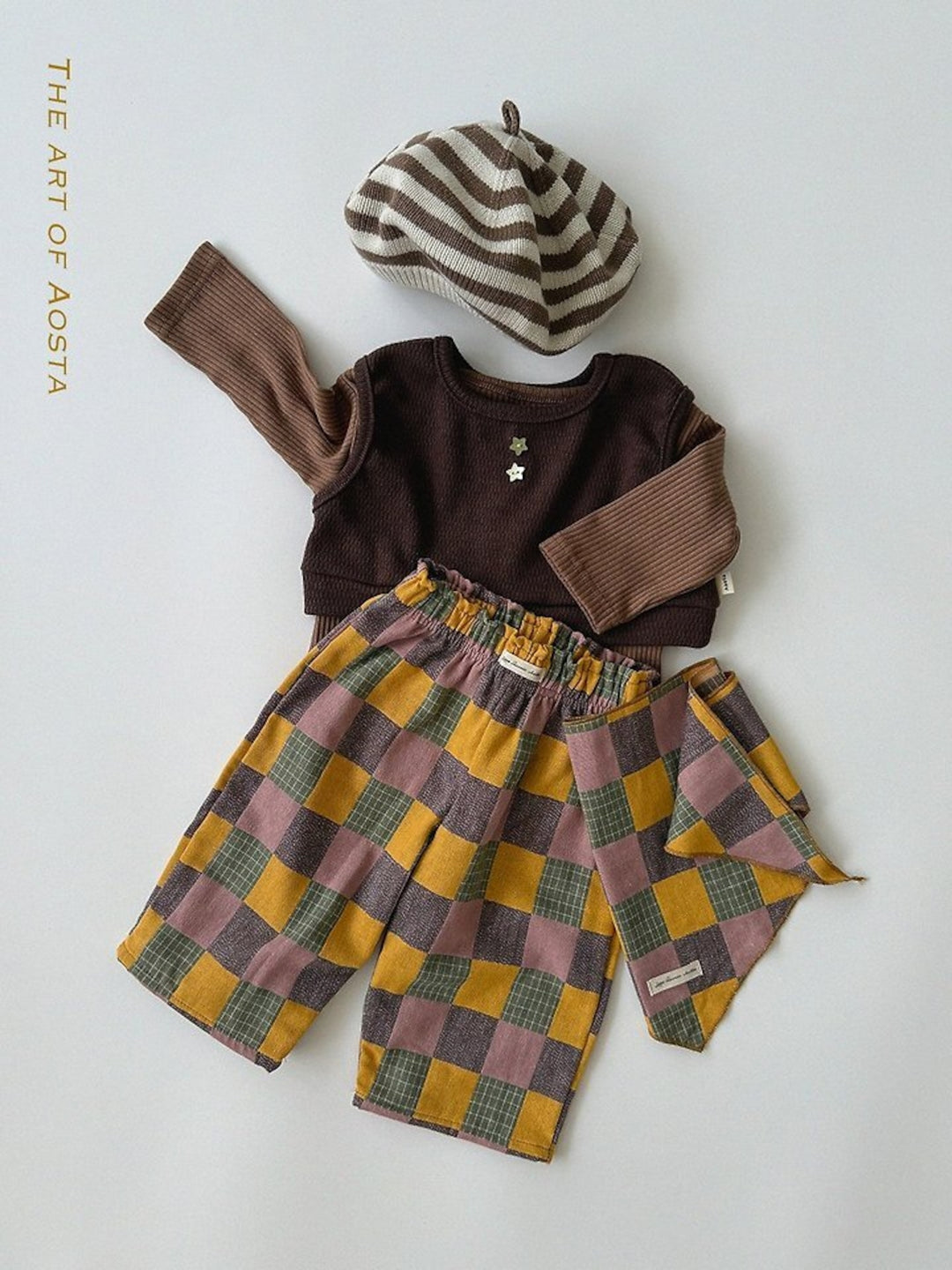 [AOSTA]Patchwork Pants