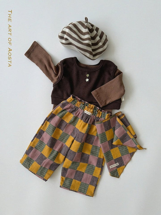 [AOSTA]Patchwork Pants