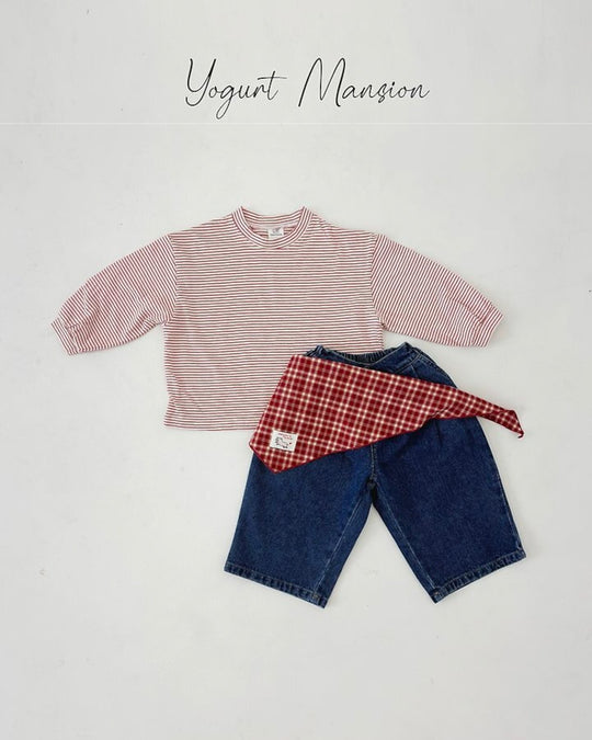 [yogurt mansion]cocoa stripe T