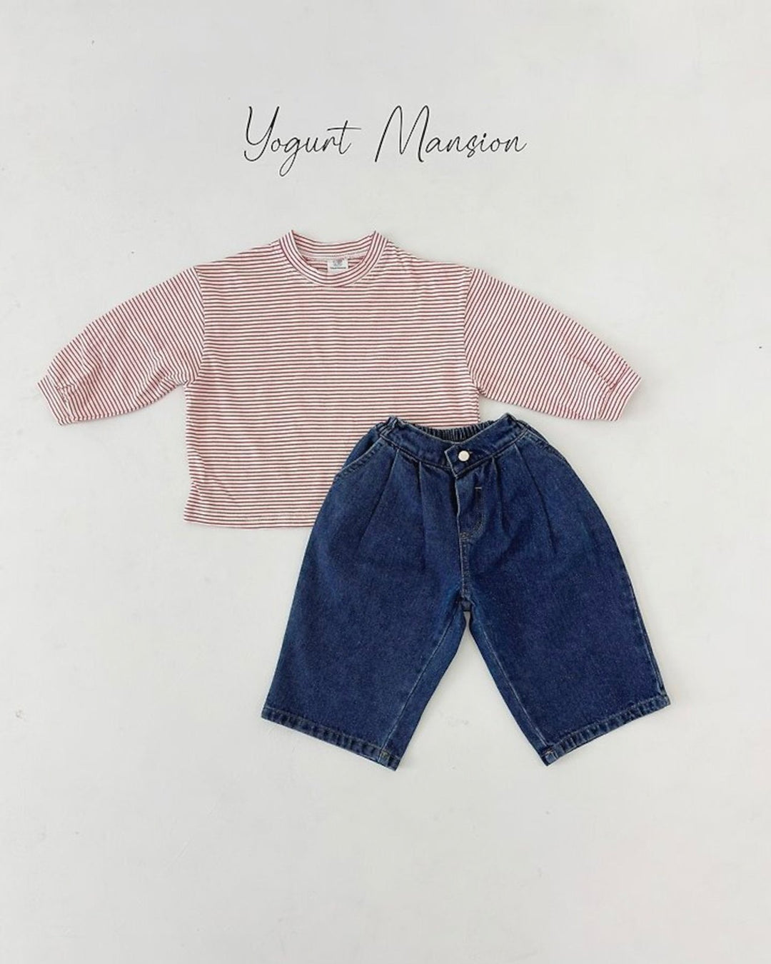 [yogurt mansion]cocoa stripe T