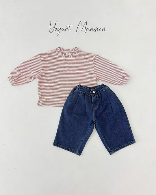 [yogurt mansion]cocoa stripe T