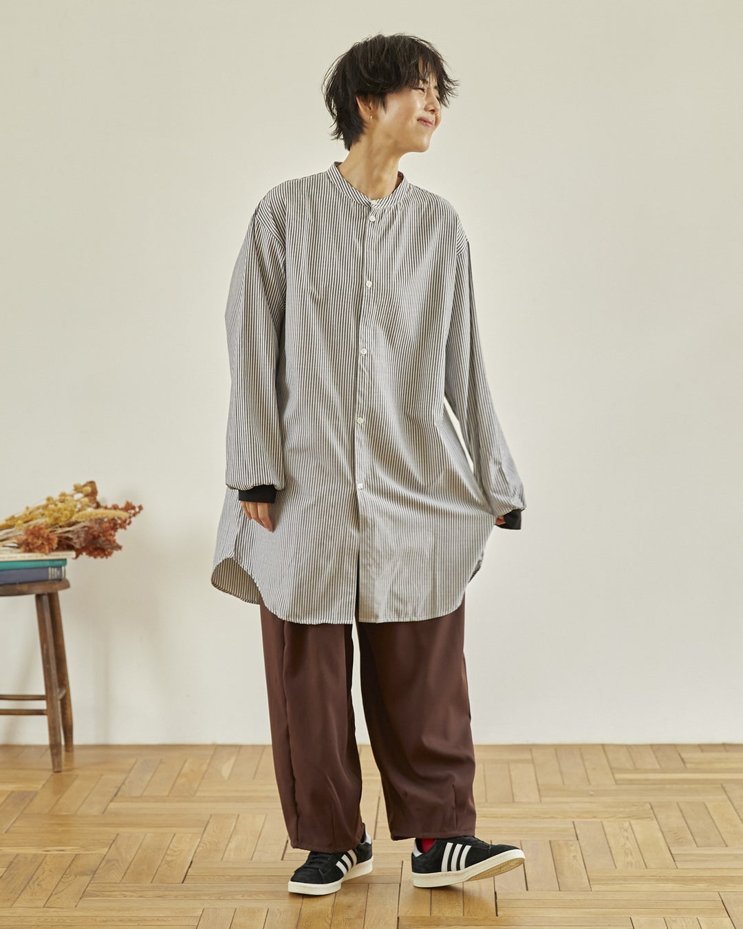 [undeny.]ストライプチュニックシャツ715103
