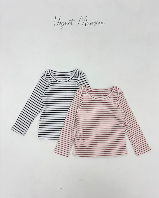 [yogurt mansion]rib stripe T
