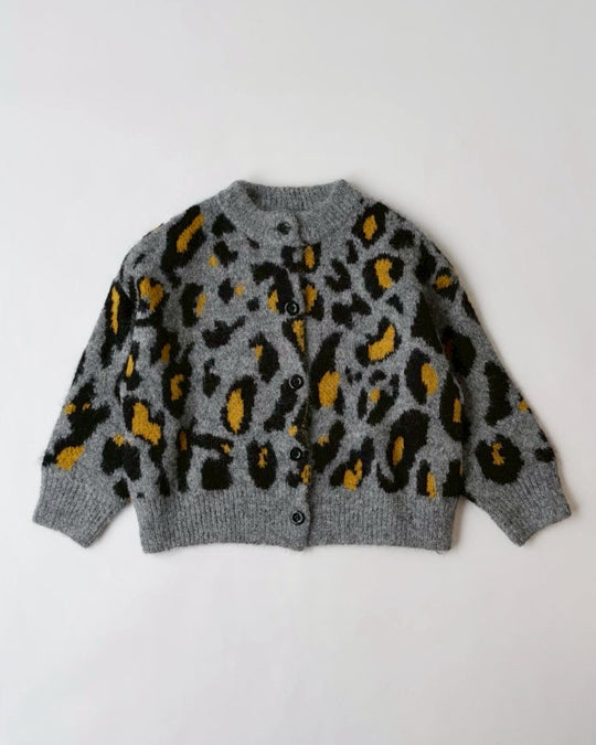レオパードニットカーディガン