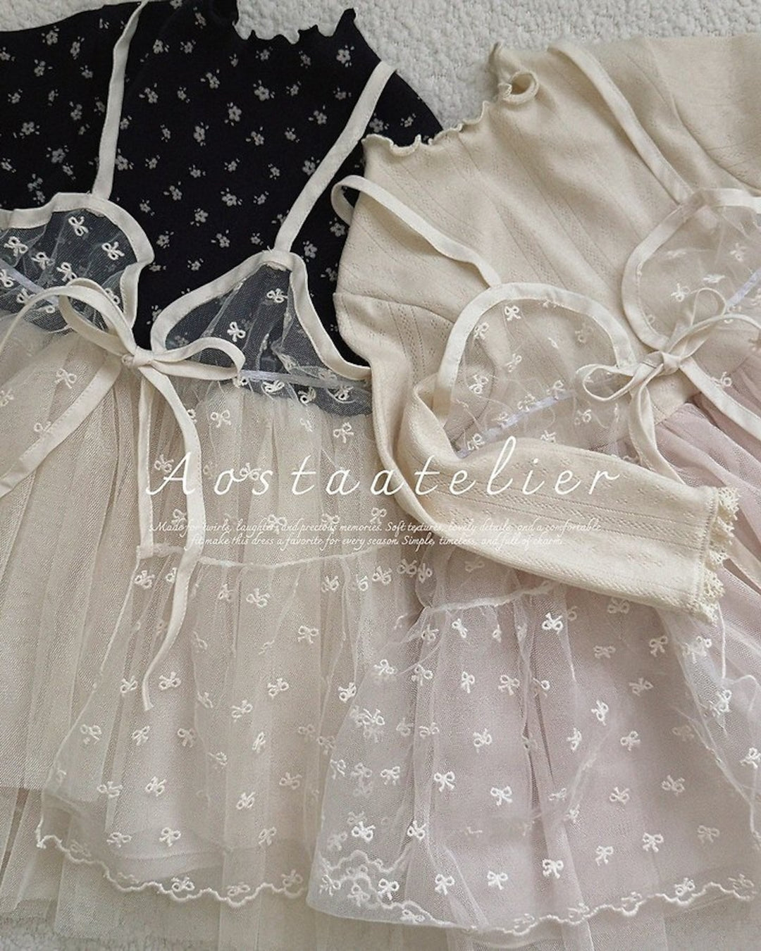 [AOSTA]Lace Ribbon OpenDress