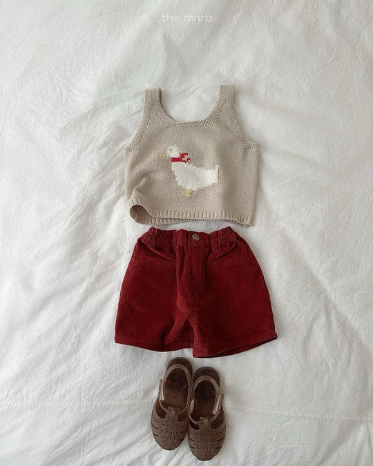 [minirobe]Duck Knit Vest