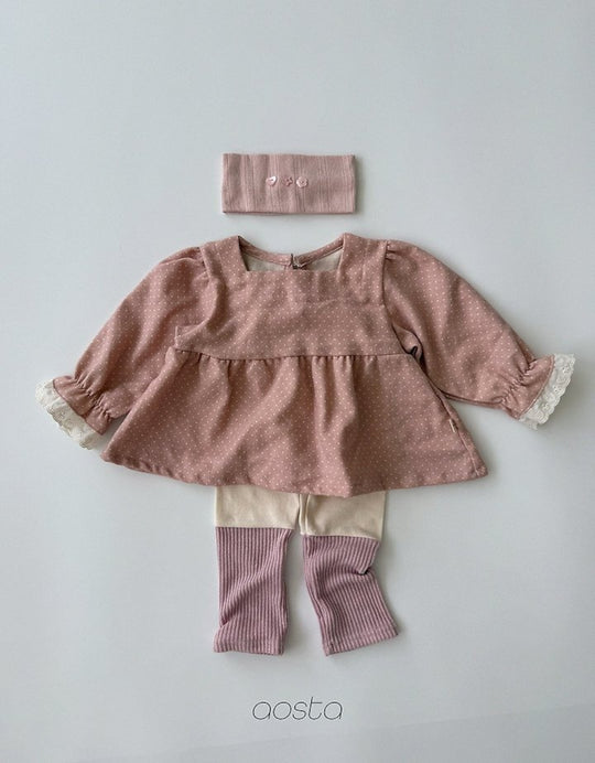 [AOSTA]Milk Dot Blouse