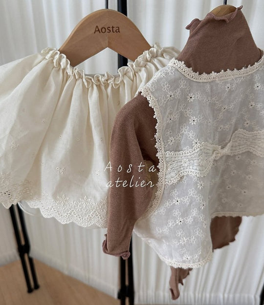 [AOSTA]Lace Open Vest