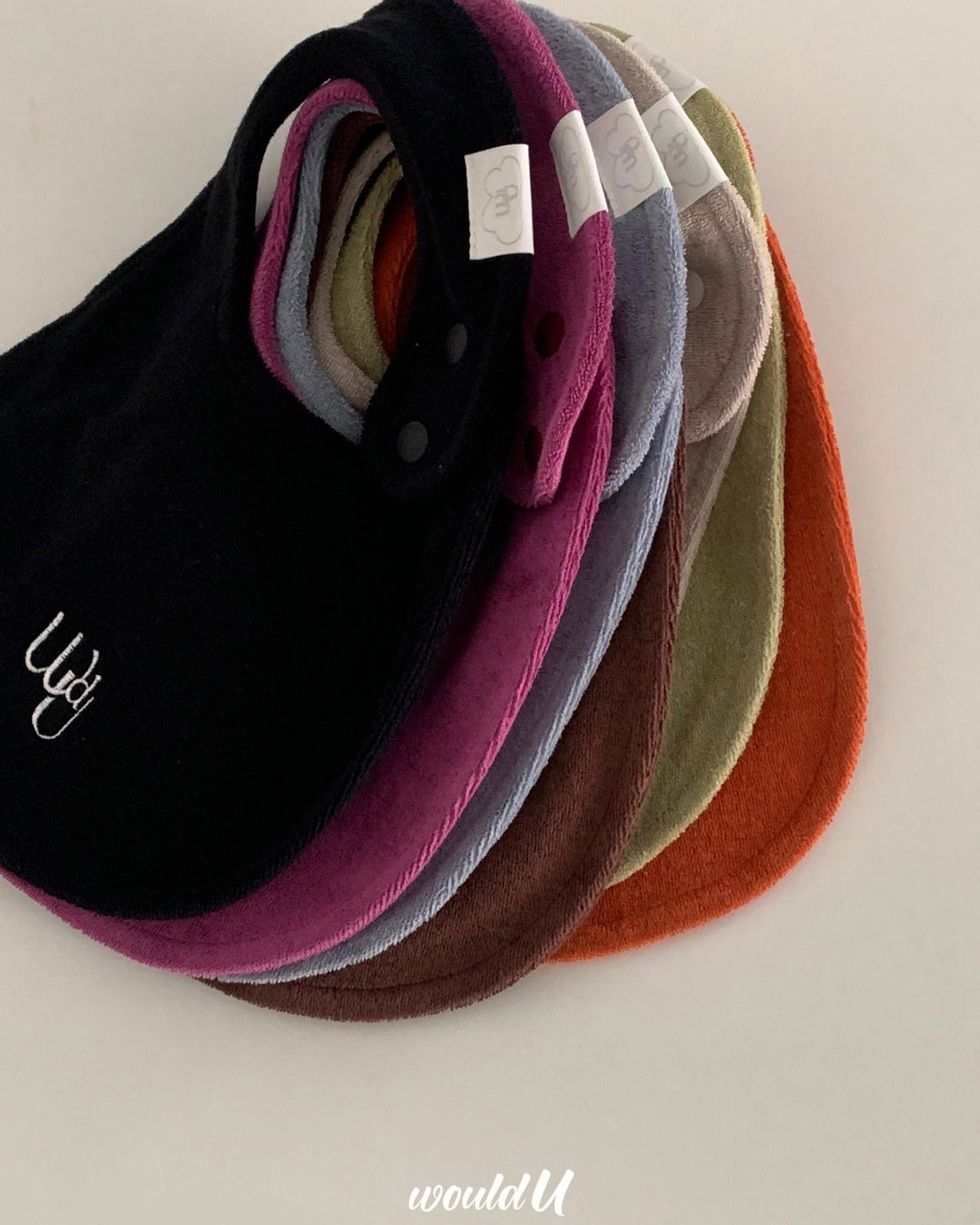 [would U]cloud terry bibs"16色"