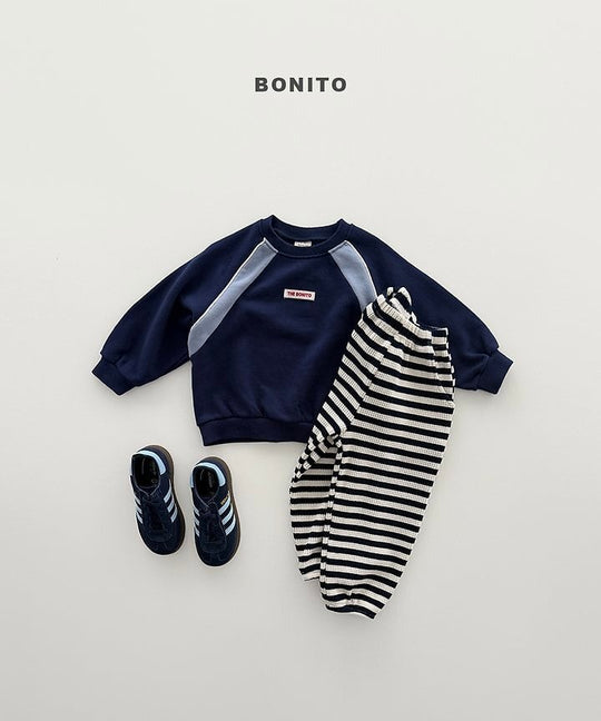 [BONITO]ワッフルボーダージョガーパンツ