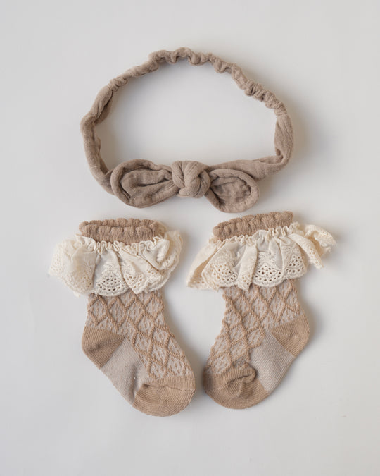 ヘアバンド付きソックス