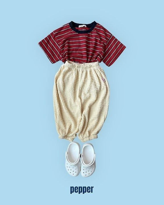 [pepper]striped short sleeve T