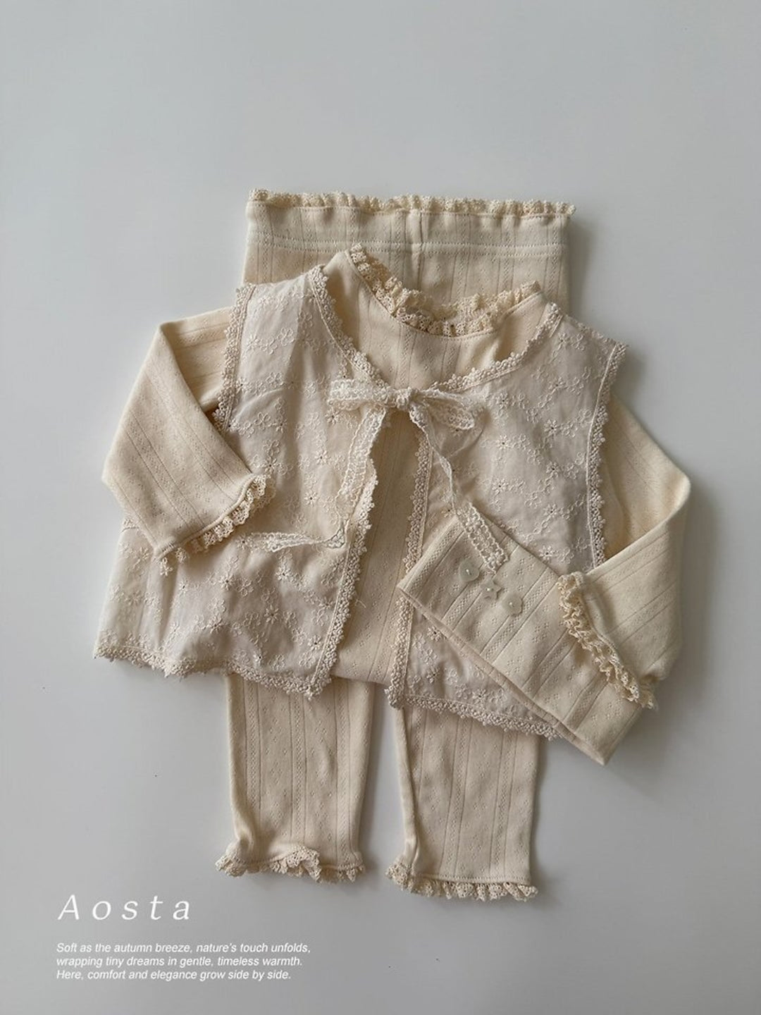 [AOSTA]Lace Open Vest