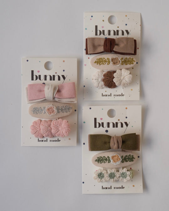 リボン×フラワーヘアアクセセット