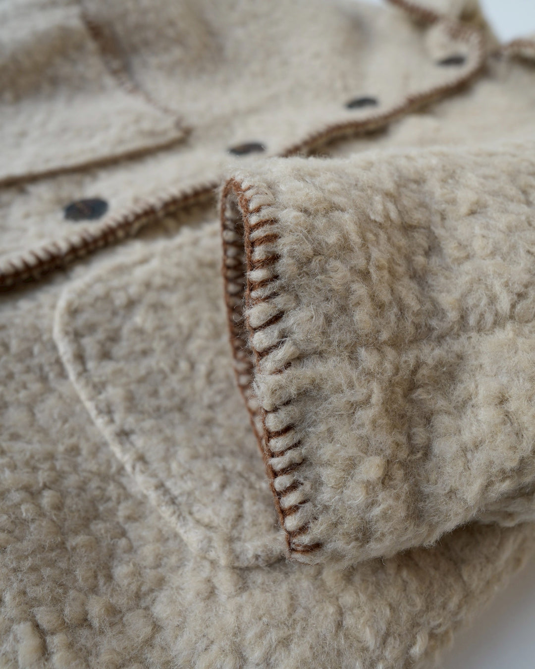 ブランケットステッチボアコート