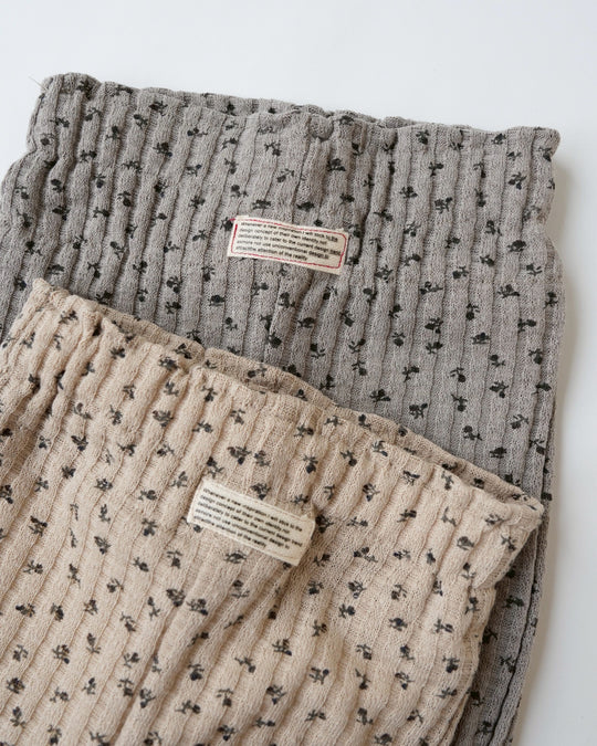 小花柄リブ裏起毛レギパン