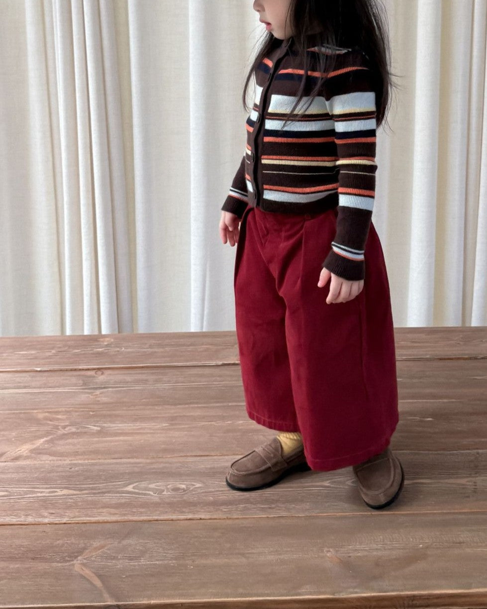 マルチボーダーフィットカーディガン