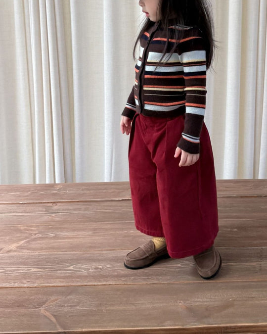 マルチボーダーフィットカーディガン