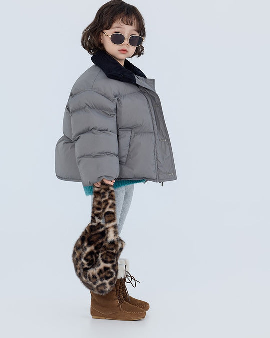 リブネックパデッドジャケット