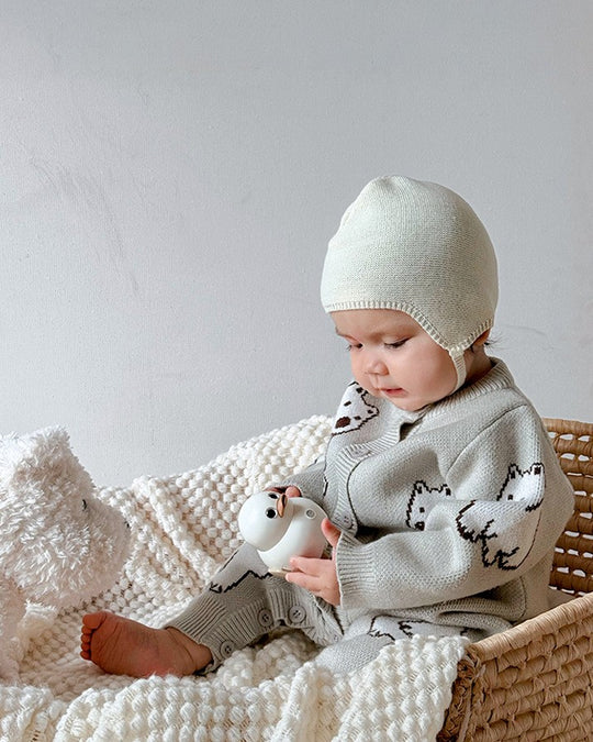 しろくまニットロンパース