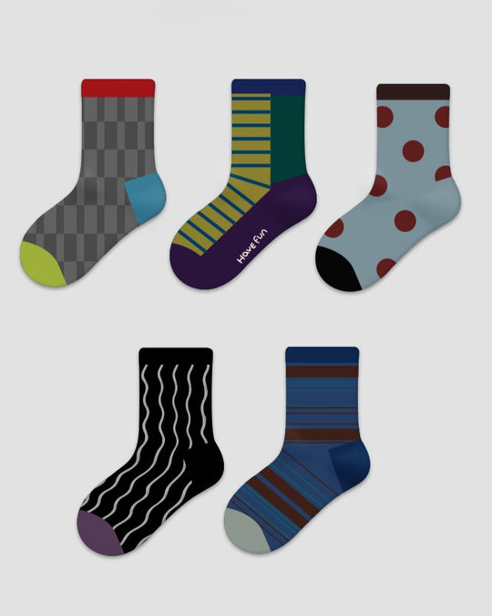 柄ソックス5足セット